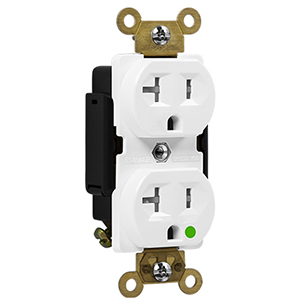 Hospital Grade Outlet, Straight Blade, Self-Grounding, 20A <a href='/125vac/'>125VAC</a>, 5-20R, YQ20R-HG