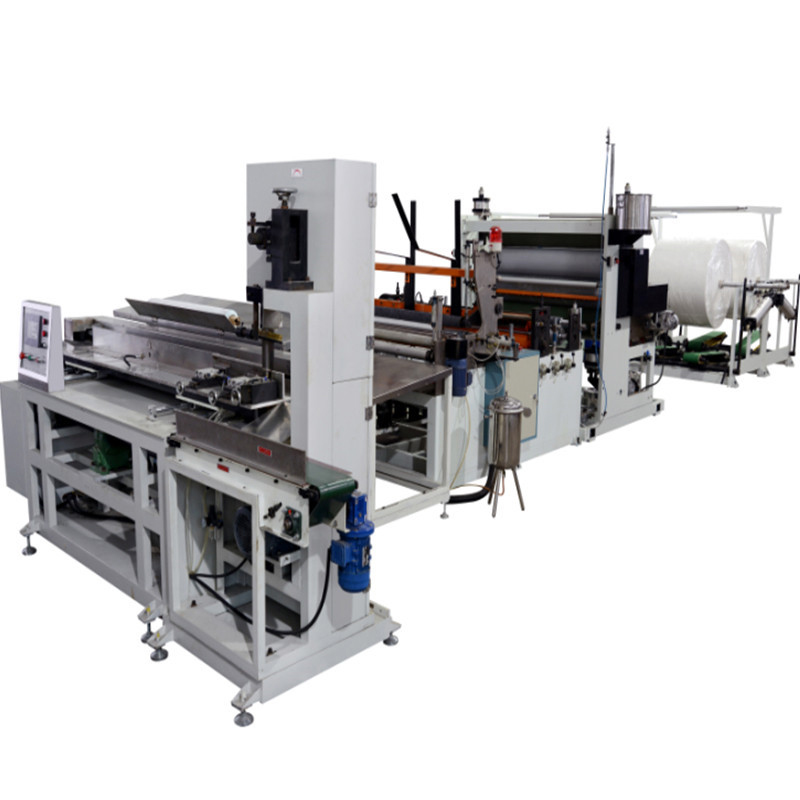 HX-1350B Glue Lamination Toilet Paper And Kitchen Towel Production Line ( Connect With Band Saw Machine For Cutting)