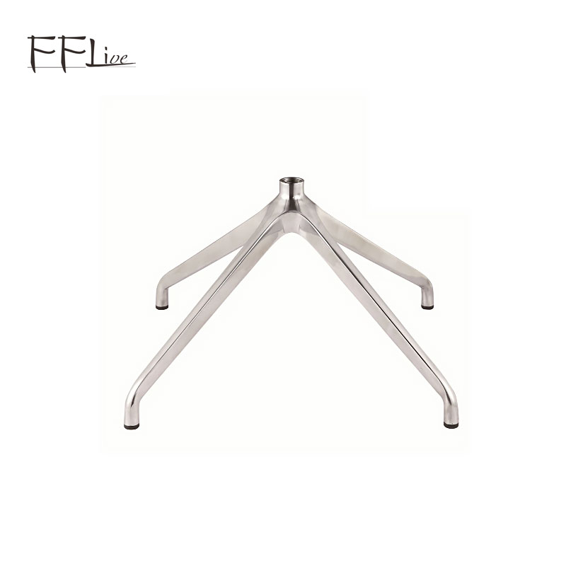 Modern White Office Furniture Legs Accessories Aluminum Feet X Table Base Metal Fitting Office Sofa Leg Polished Chrome Chair Parts