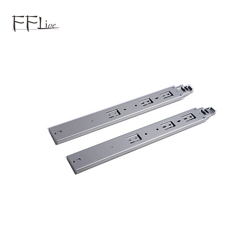 Full Extension Push to Open Ball Bearing Furniture Drawer Slide