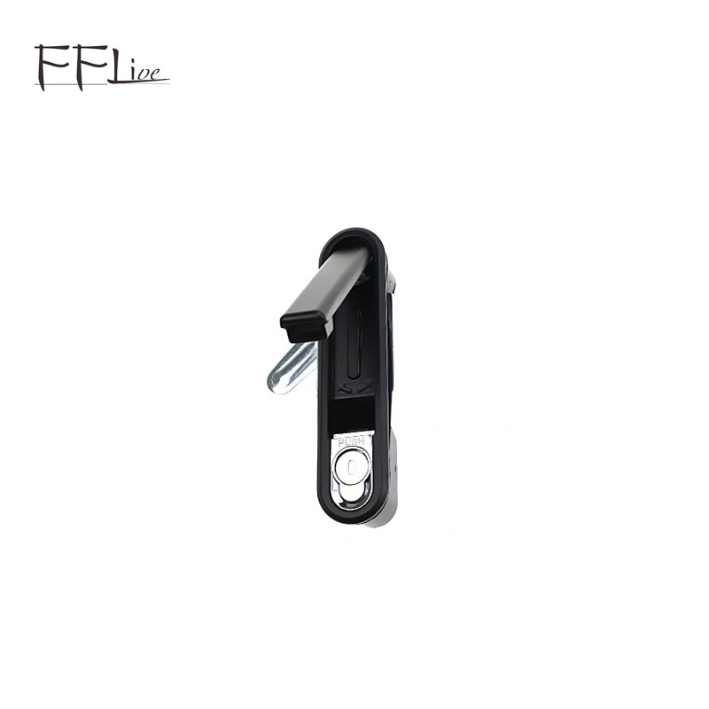 Zinc Alloy Electronic Cabinet Panel Swing Door Handle Lock, Electrophoresis Black with Keys