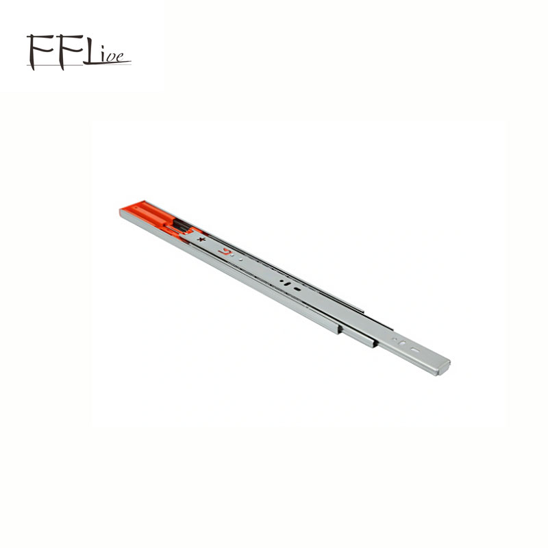 45mm Furniture Hardware Cabinet Telescopic Channel Soft Close Ball Bearing Drawer Slide