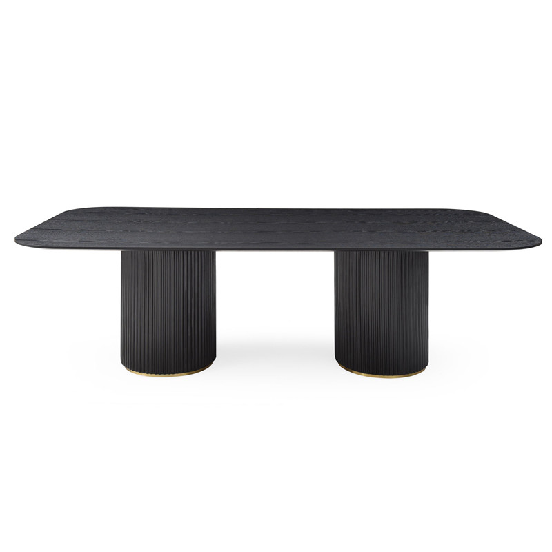 Modern Simple Exquisite Luxurious Black Oak Lantine <a href='/dining-table/'>Dining Table</a>