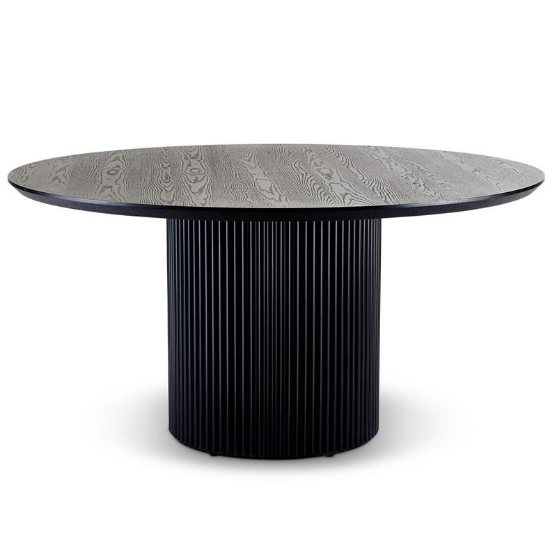 Modern Simple Exquisite Luxurious Black Oak Lantine <a href='/dining-table/'>Dining Table</a> Round