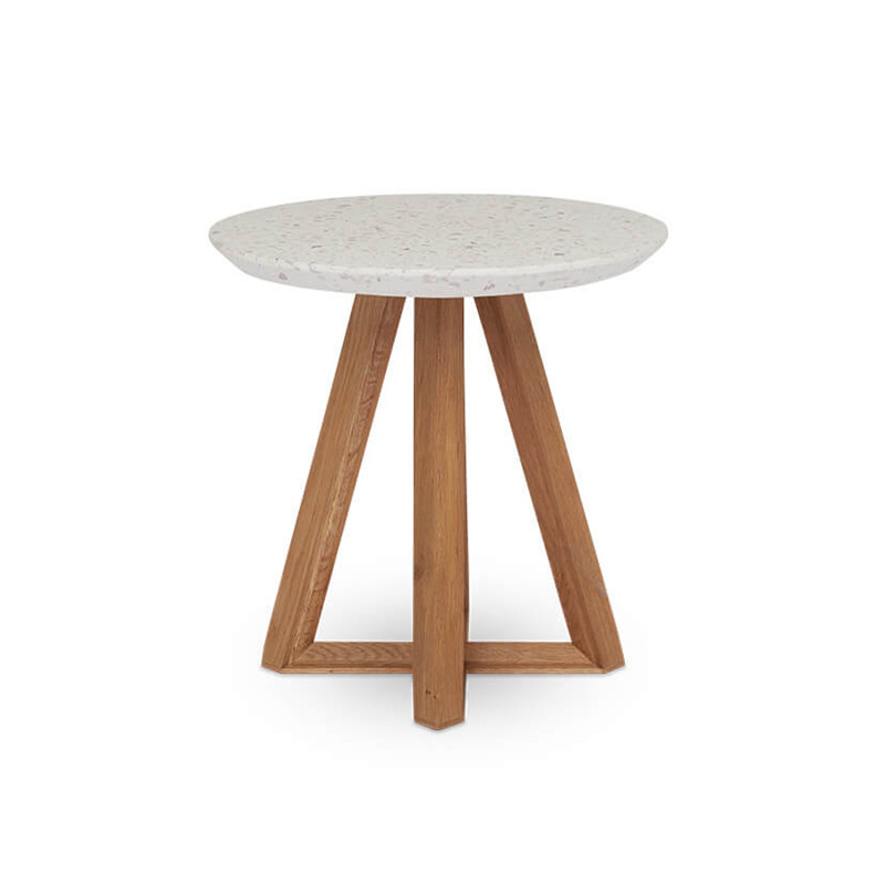 Modern Simple Casual Versatile Terrazzo Countertop Manhattan Occasional Side Table