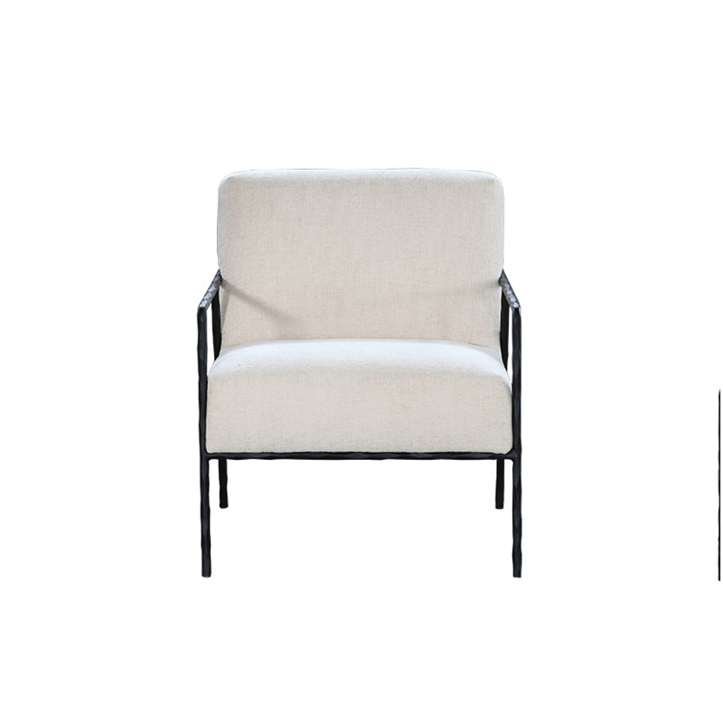 Modern Simple Versatile Comfortable Lazy Iron Box Slim Frame Fabric <a href='/armchair/'>Armchair</a>
