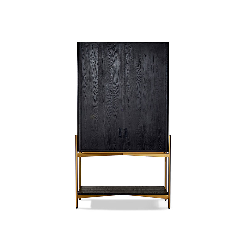 Modern Natural Elegant Retro Luxurious Versatile Golden High-leg Bronx <a href='/bar-cabinet/'>Bar Cabinet</a>