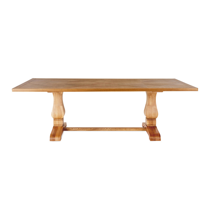 Natural Simple Retro Magnificent Wooden Rectangular Georgie <a href='/dining-table/'>Dining Table</a>