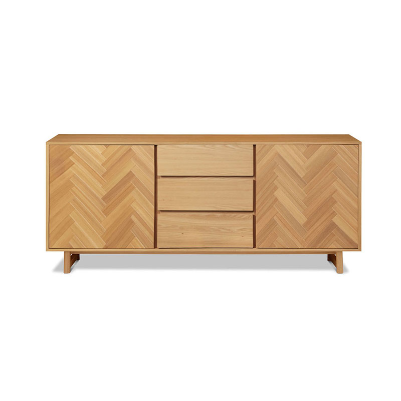 Modern Simple Natural Versatile Herringbone Wood Grain Taylor Buffet