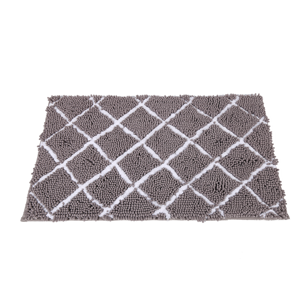 Waffle absorbent machine washable non-slip chenille <a href='/bath-rug/'>bath rug</a>