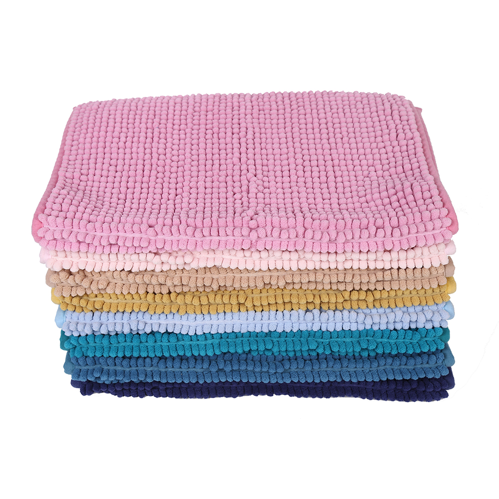 Luxury soft anti-slip super absorbent microfiber chenille <a href='/bath-rug/'>bath rug</a>