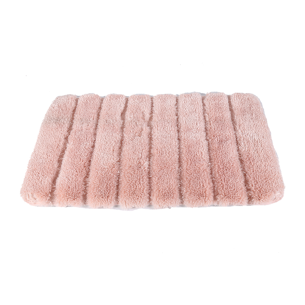 Absorbent soft plush <a href='/fluffy-floor-rug/'>fluffy floor rug</a> for bathroom 