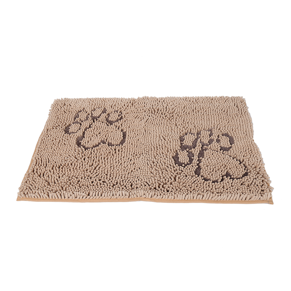 Microfiber chenille dog <a href='/pet-mat/'>pet mat</a> with paw