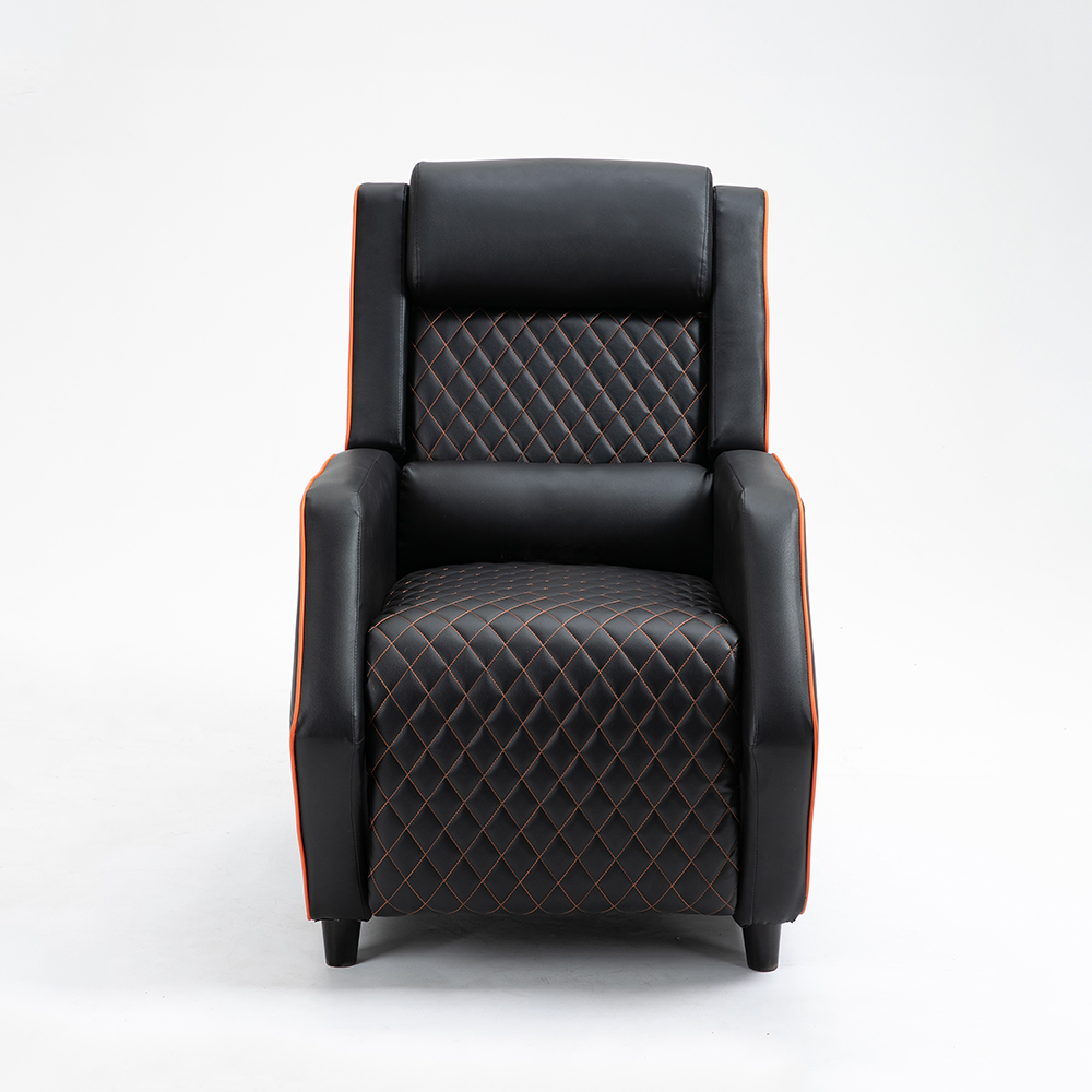 Ergonomic PU Leather Reclining Single Gaming Sofa Chair Gamer with Legrest