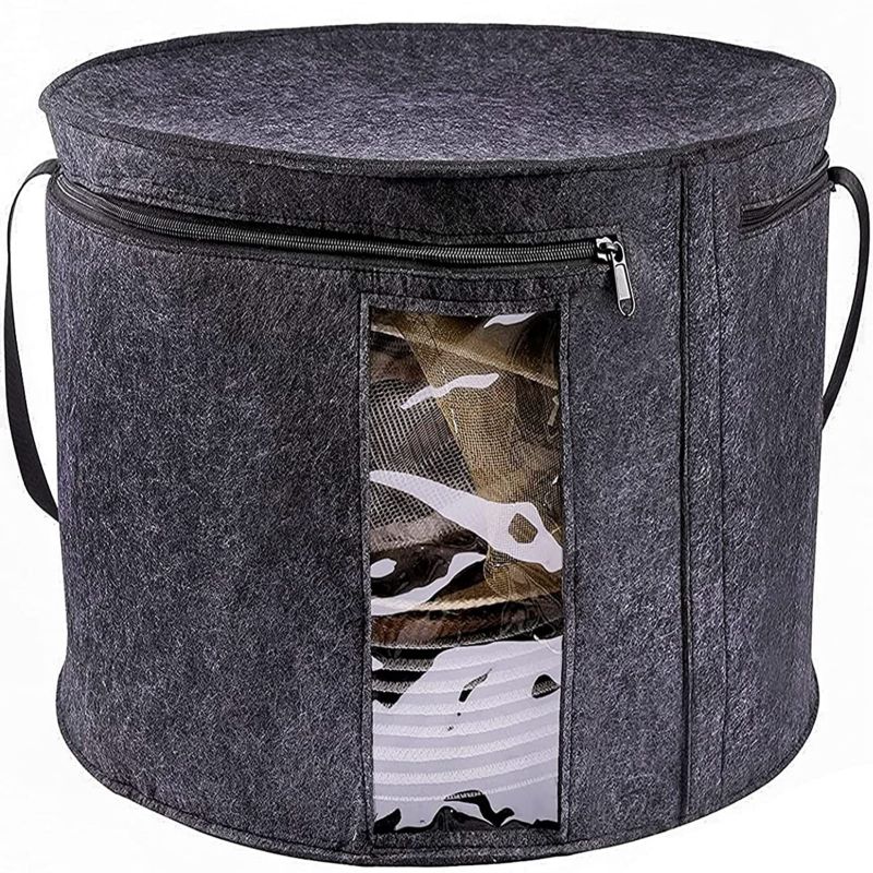 Foldable hat storage bag plush animal toy storage bag men's and women's large hat felt hat storage box