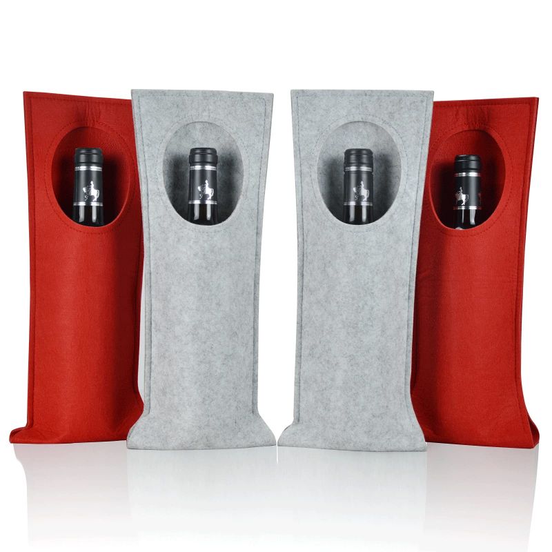 JI HANG Red wine bag high quality felt red wine gift bag Nordic felt custom wine bag