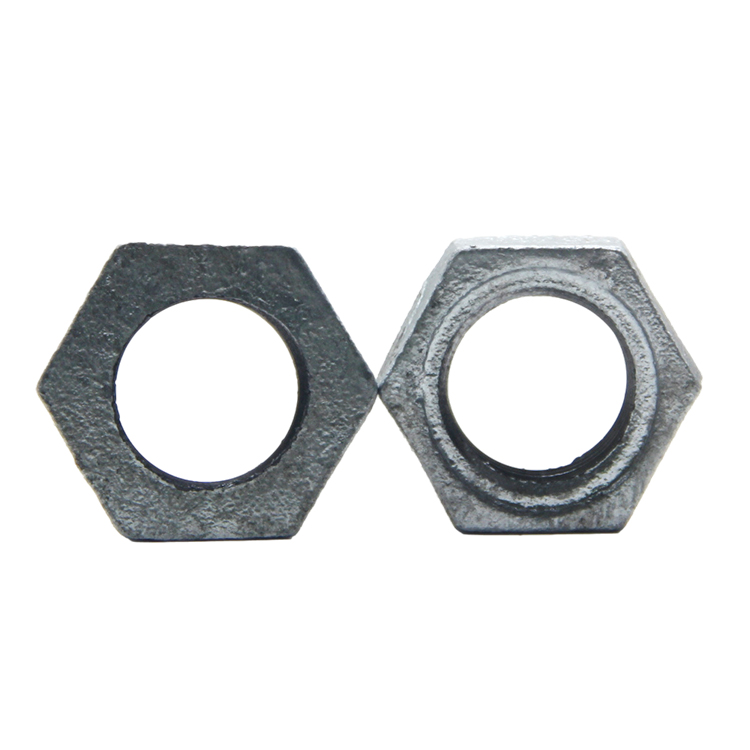 Malleable iron pipe fitting backnuts of locknuts