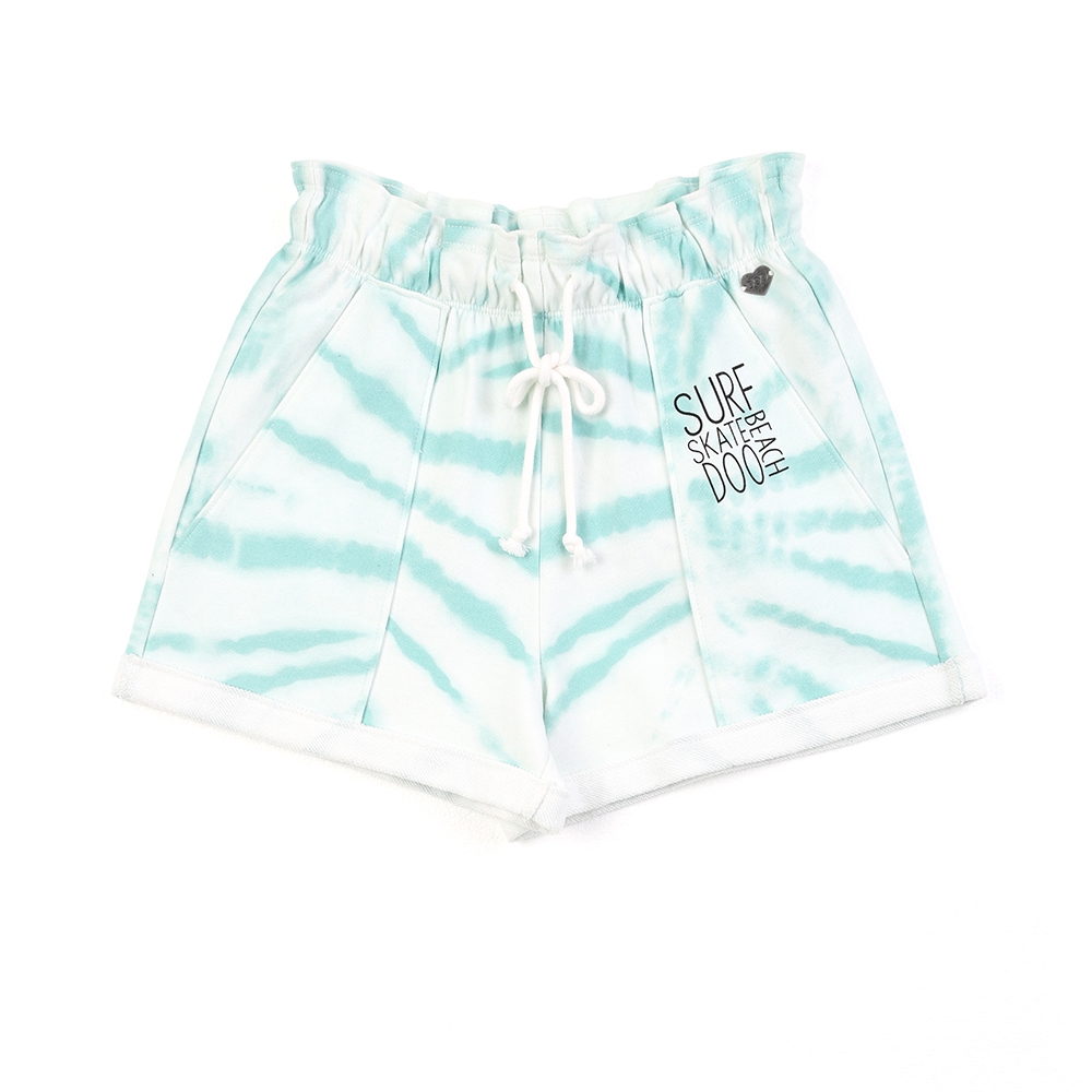 Women's full print Imitation tie-dye french terry shorts