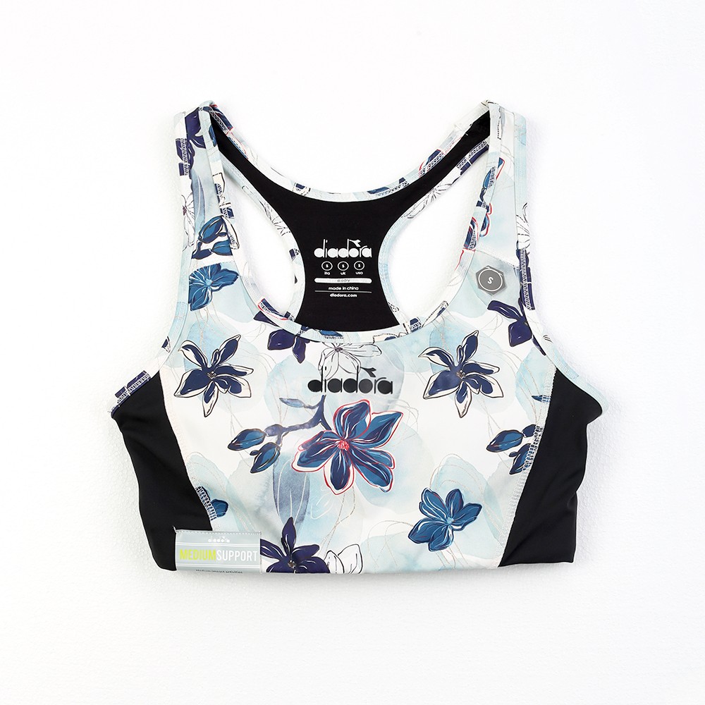 Women' s high impact double layer full print active bra