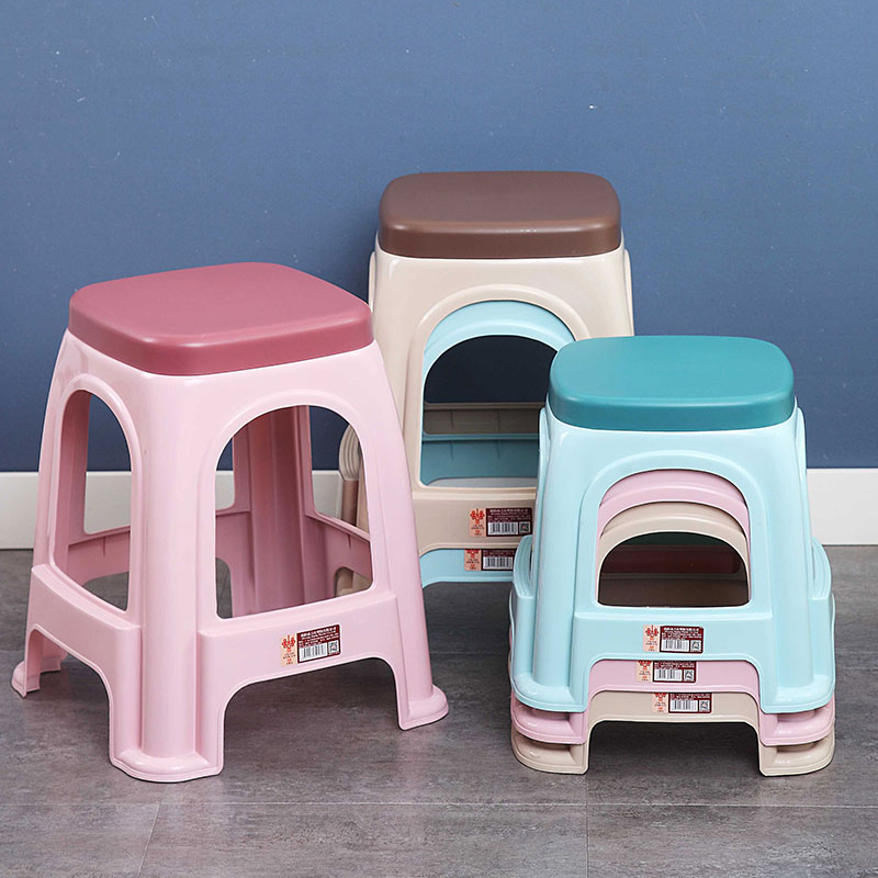 Household Portable Square Stool Outdoor Plastic Stackable Furniture <a href='/chair/'>Chair</a>s