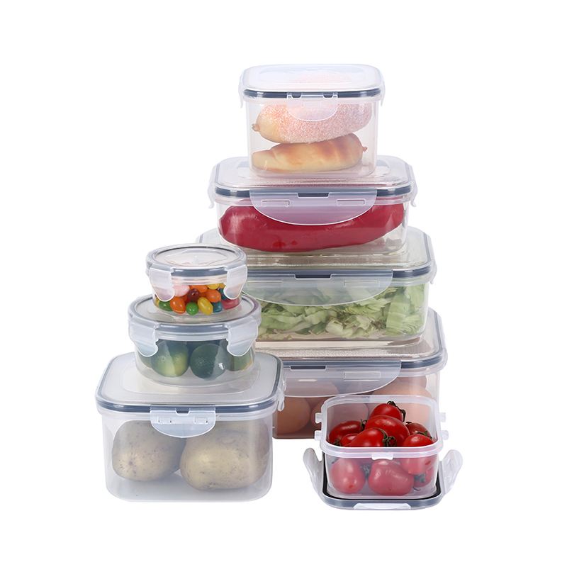 EK25 transparent sealed food storage plastic box 