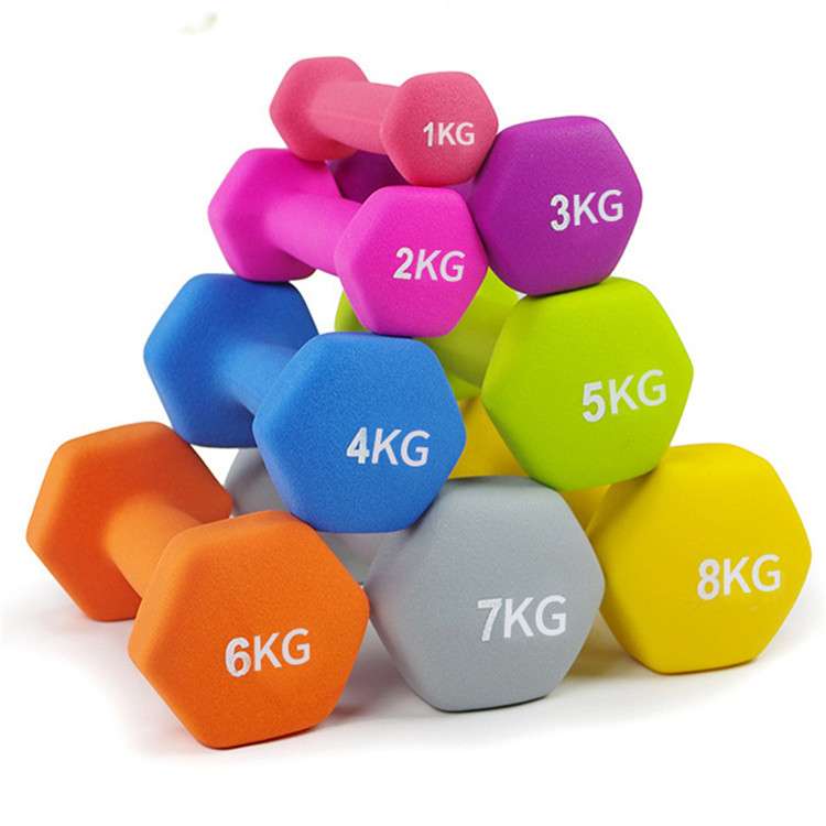 Hex Shape Neoprene Dumbbell and Vinyl Dipping Dumbbell