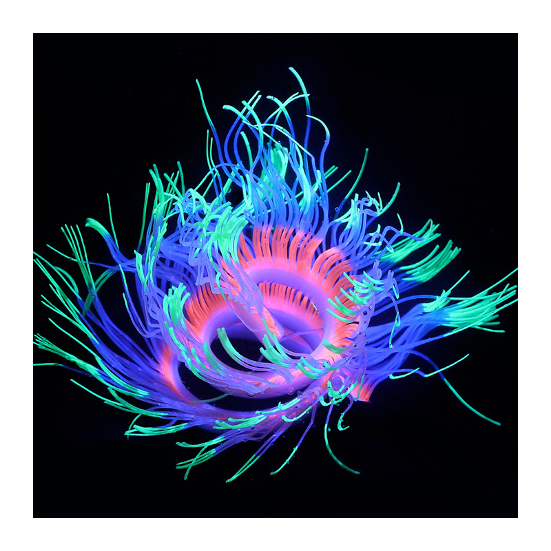 Fish Tank Ornament Silicone Simulation Luminous Imitated Sea Anemone Coral Furnishing Articles Big <a href='/aquarium/'>Aquarium</a> Decoration