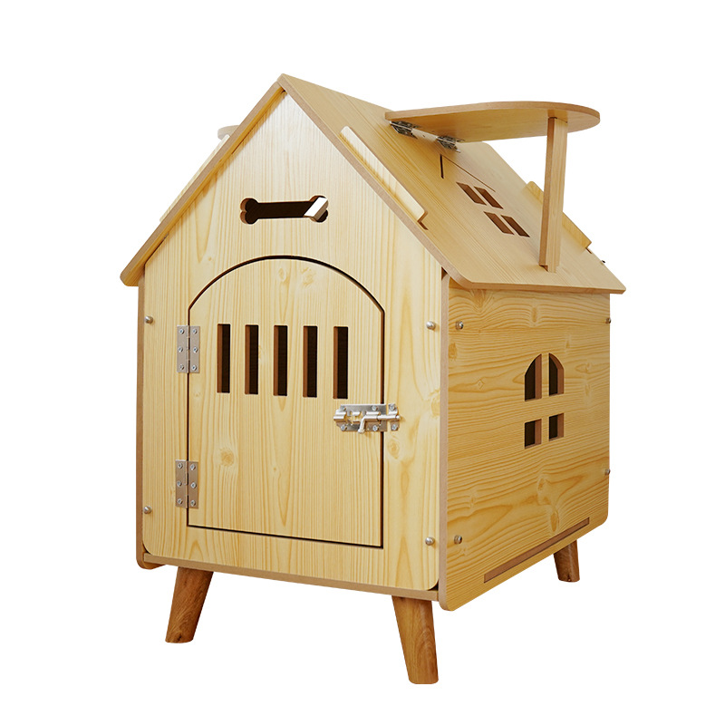 Creative Wooden Pet House Indoor and Outdoor With Window Wooden Pet Small House Detachable Wooden Cat and <a href='/dog-house/'>Dog House</a>