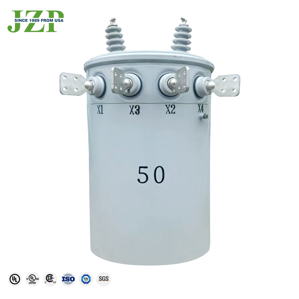 Factory price 13.2KV to 440/230v 75 KVA Amorphous alloy Single Phase Pole Mounted Transformer 60HZ