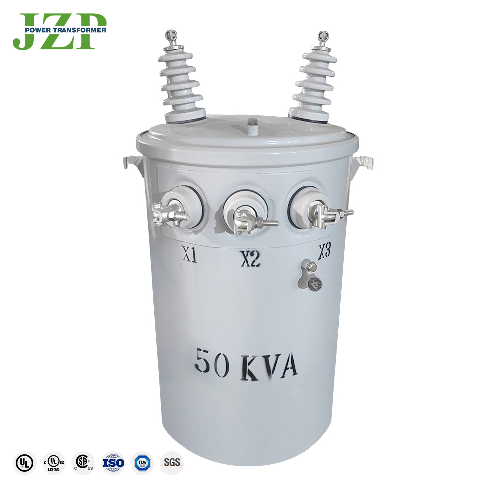 Equip With Lightning Rod 125kva 150 kva 7200v 208/120v Subtractive Polarity Pole-mount Transformer