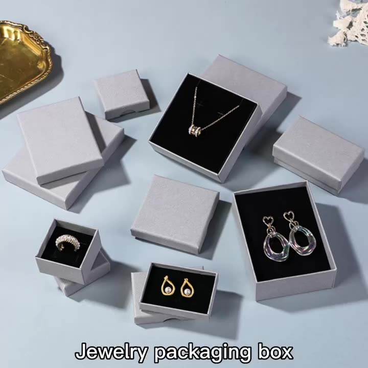 New style custom engagement ring earring box gift jewelry packaging box with your logo supplier