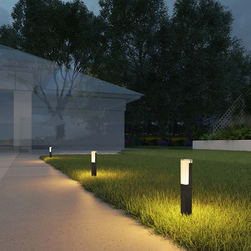 Outdoor Post Light Fixture, LED Column Head <a href='/lamp/'>Lamp</a> IP55 Waterproof Outdoor Column Lamp Modern Minimalist Post Lamp Lawn Garden Landscape Lamp