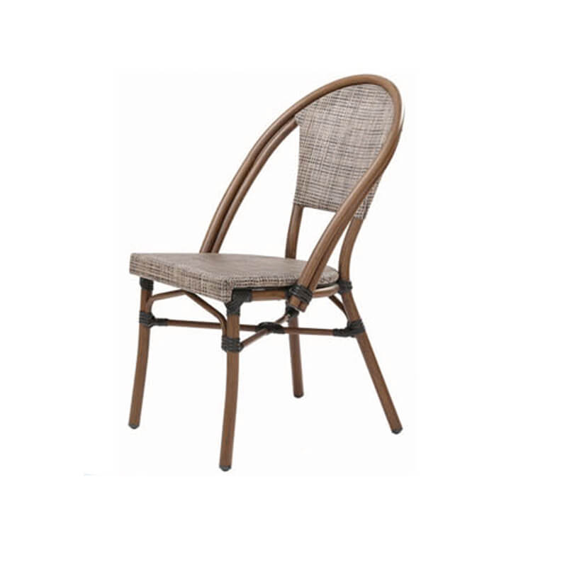 JJC4001-1 Bamboo looking Aluminum bistro Outdoor <a href='/dining-chair/'>Dining Chair</a>