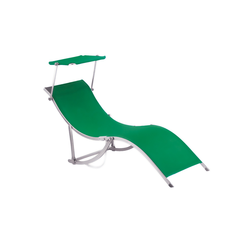 JJLXB-015 Aluminum camping <a href='/lounge/'>lounge</a>r with sun shade