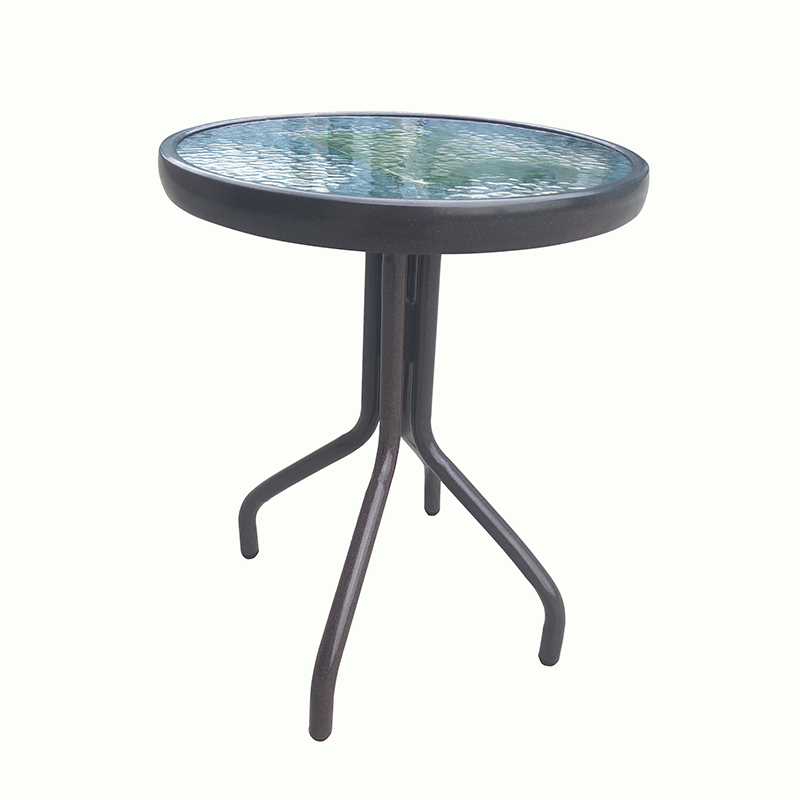 JJT3011G Steel frame <a href='/outdoor/'>outdoor</a> bistro glass table
