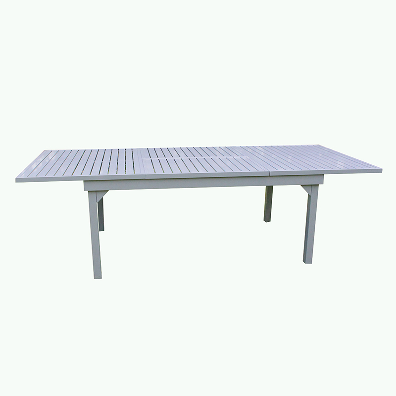 JJT6306AS Aluminum extension glass table