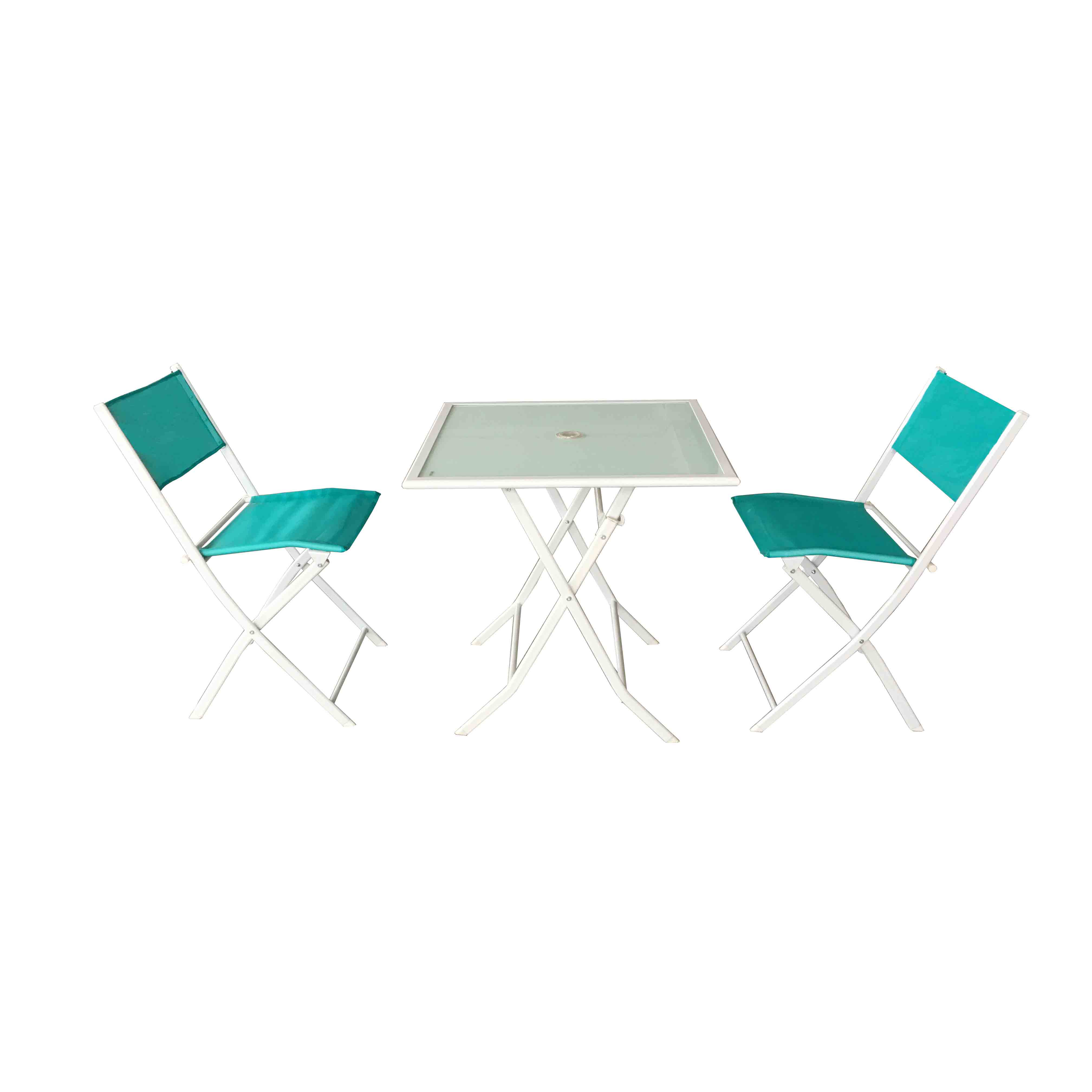 JJS501 Steel frame textilene folding bistro set