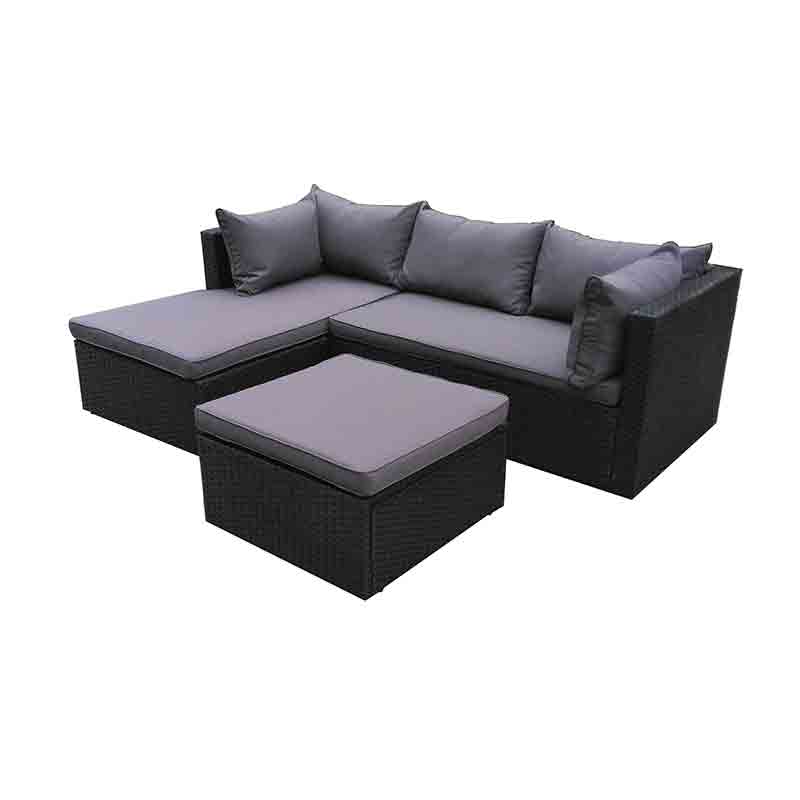 JJS4204 Aluminum rattan <a href='/lounge/'>lounge</a>r sofa set