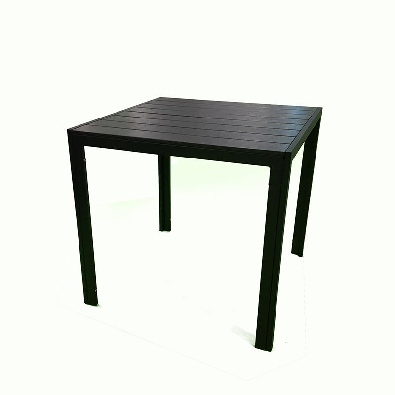 JJT14003 Aluminum PS wood square <a href='/outdoor/'>outdoor</a> table