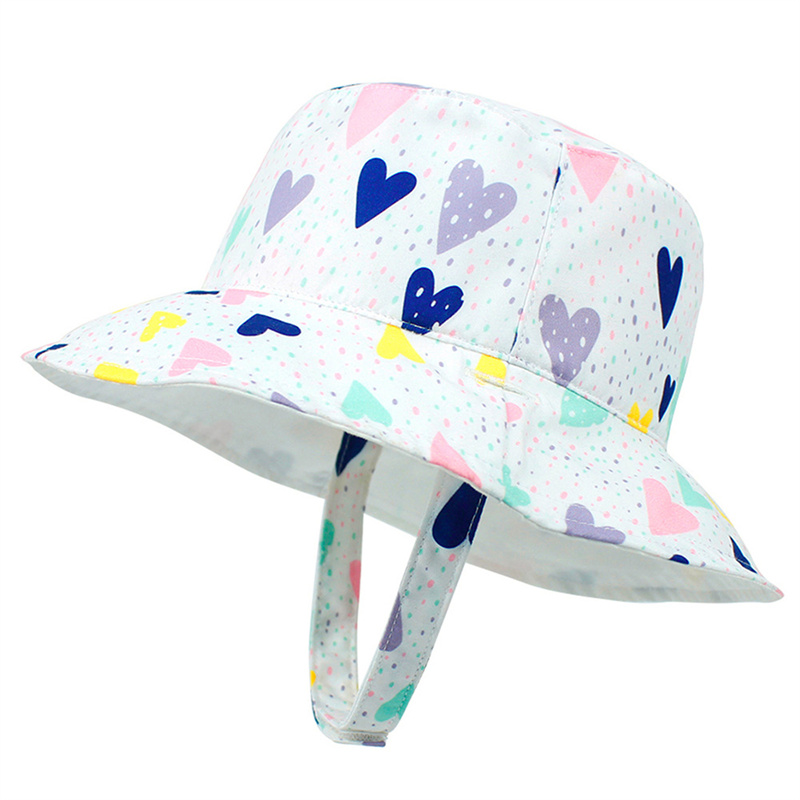 Kids UPF50+ Sun Hat Floral Brim Fishing Cap Quick Dry