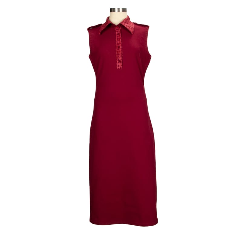 Women Red Sleeveless Golf Dress