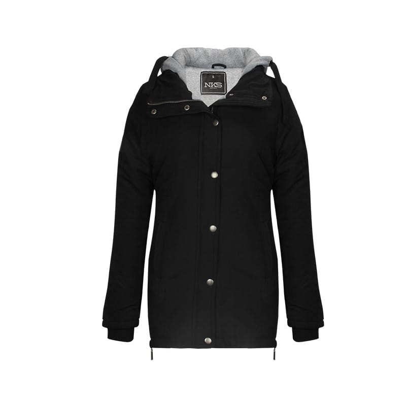 Women's Hooded Mid Length Coat