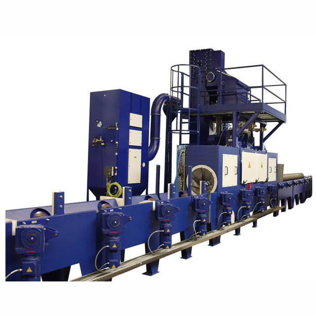 Shot blasting machine for inner wall of steel pipe