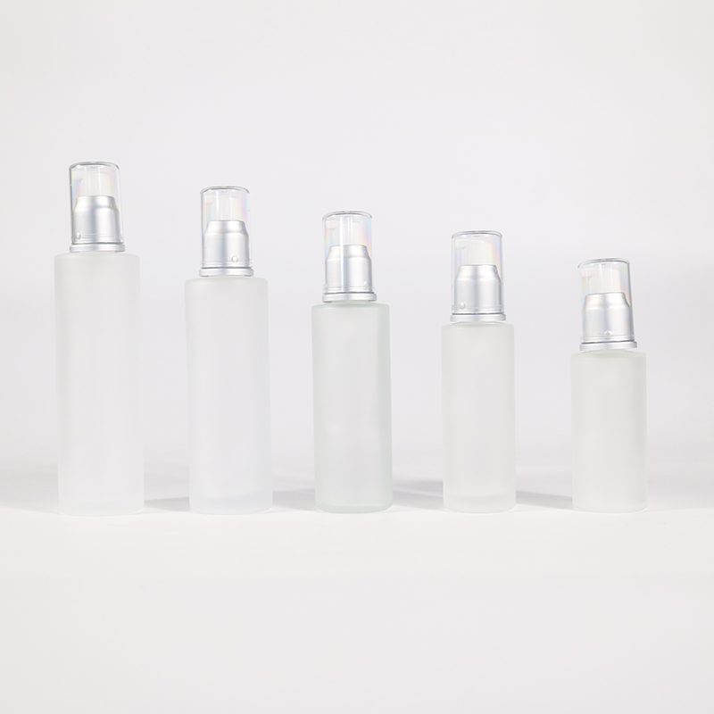 Lotion pump <a href='/bottle/'>bottle</a> facial cream jar 30ml  50ml 100ml glass bottle