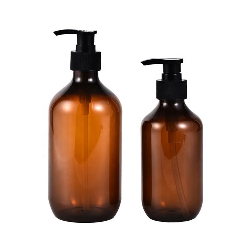 Wholesale factory price 300 ml 500 ml PET plastic shampoo bath <a href='/bottle/'>bottle</a>