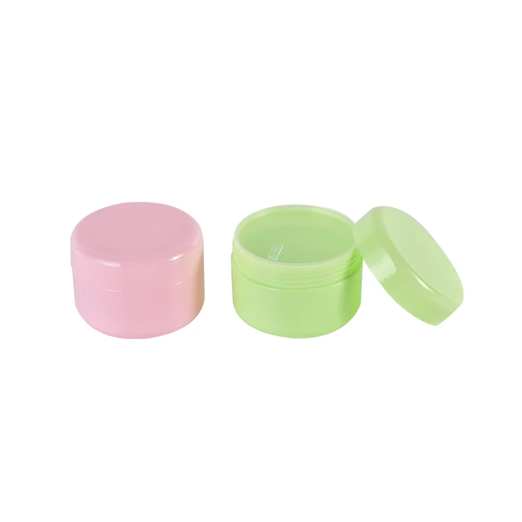 Cosmetic travel cream jar plastic container with lid