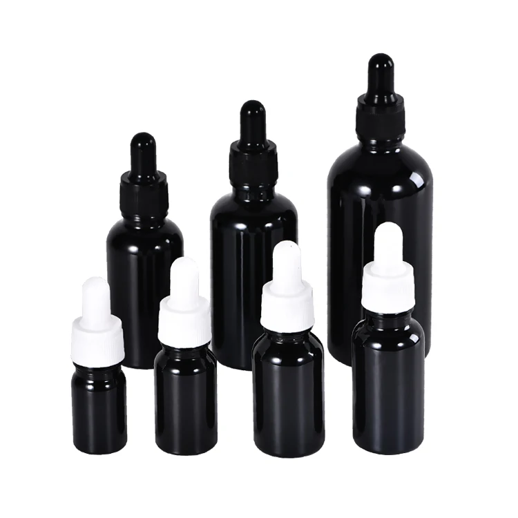 Black Serum Dropper Bottle <a href='/boston-glass-dropper-<a href='/bottle/'>bottle</a>/'>Boston Glass Dropper Bottle</a> with Pipette