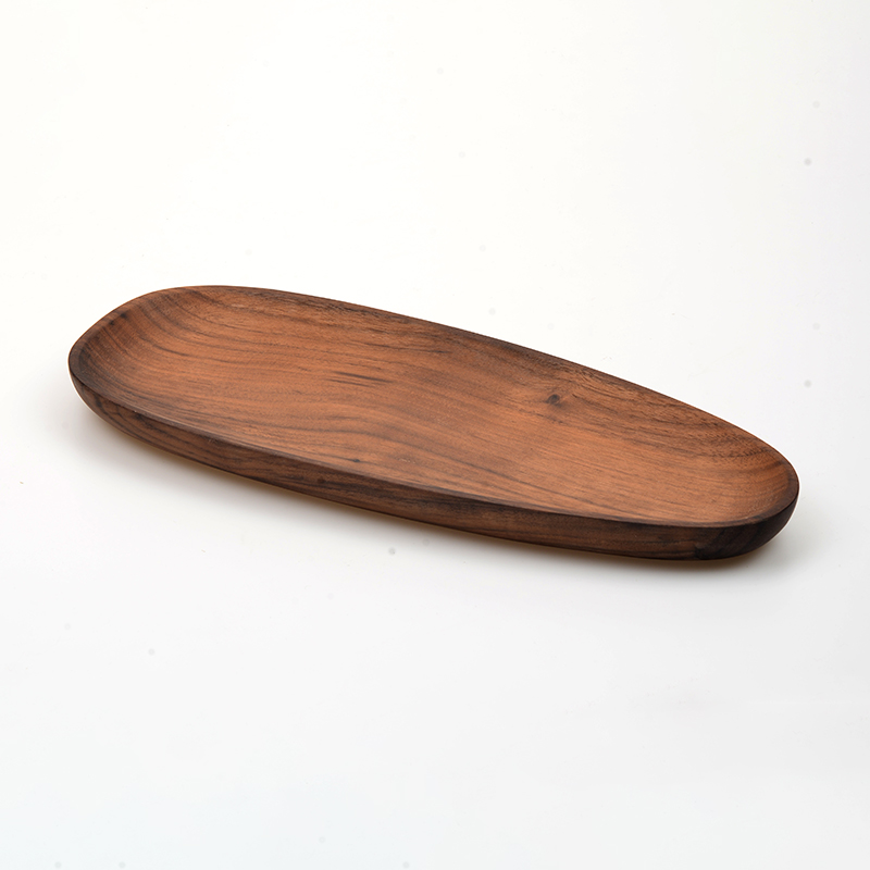 Melanie Black Walnut Wood Tray Set of 4 Wood Handicraft