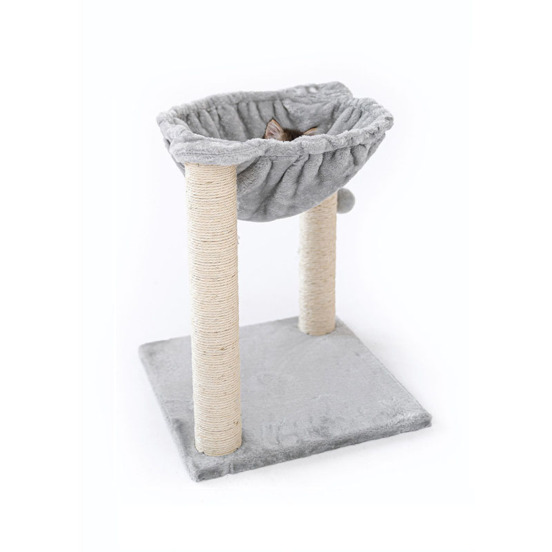 Hot Sale Pet Furniture Plush Wood Sisal Cat Tree With Hammock