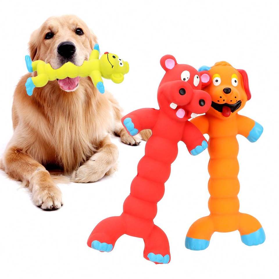 Latex Squeaky Sound Teeth Clean Stick Interactive <a href='/dog-chew-toy/'>Dog Chew Toy</a>